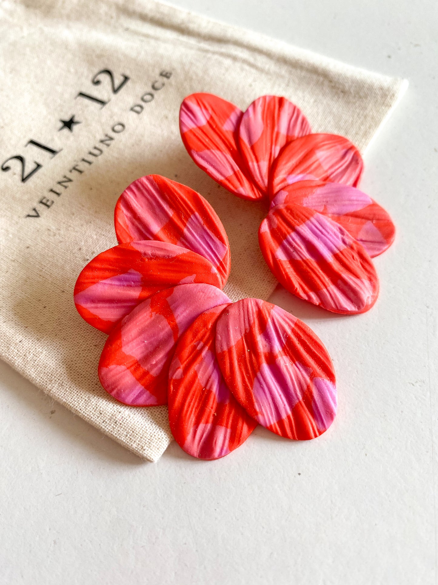 Aros Paula Naranjo/Rosado