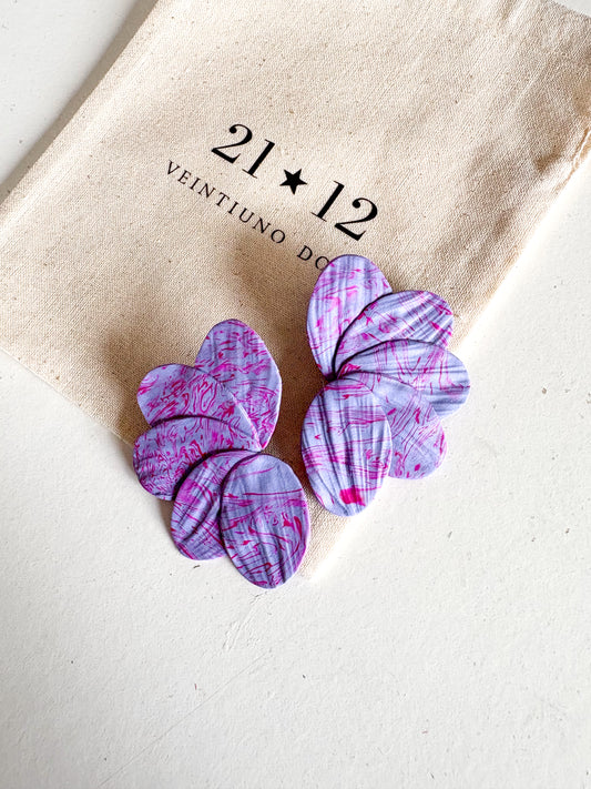 Aros Paula Lila / Fucsia